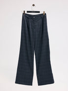 Diagonal-Ekose Pantolon (Lacivert)-PANTOLON-5-Milagron.com