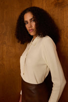 Diagonal-Ekru Triko Gömlek-Gömlek-3-Milagron.com