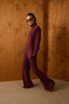 Diagonal-Fermuarlı Bordo Pantolon-Pantolon-1-Milagron.com