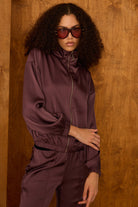 Diagonal-Fermuarlı Ceket (Kahverengi)-CEKET-1-Milagron.com