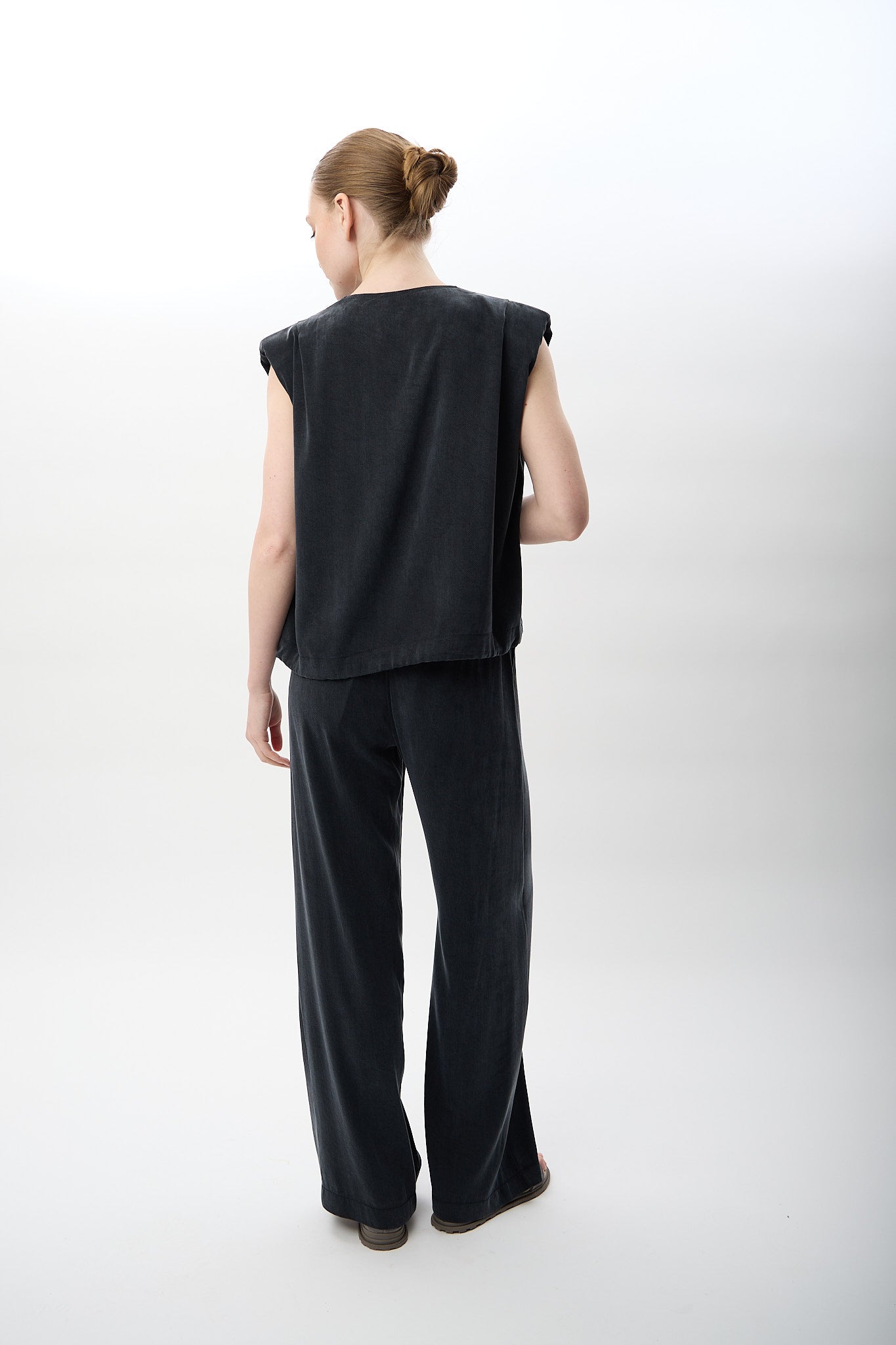 Diagonal-Geniş Paça Rahat Pantolon (Lacivert)-PANTOLON-2-Milagron.com