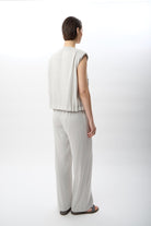 Diagonal-Geniş Paça Rahat Pantolon (Gri)-PANTOLON-3-Milagron.com