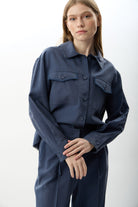 Diagonal-Gömlek Yaka Kısa Ceket-Ceket-2-Milagron.com