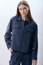 Diagonal-Gömlek Yaka Kısa Ceket-Ceket-3-Milagron.com