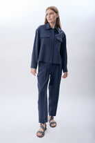 Diagonal-Gömlek Yaka Kısa Ceket-Ceket-5-Milagron.com