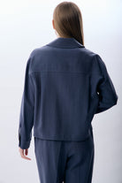 Diagonal-Gömlek Yaka Kısa Ceket-Ceket-6-Milagron.com