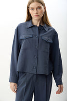 Diagonal-Gömlek Yaka Kısa Ceket-Ceket-8-Milagron.com