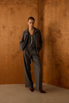 Diagonal-Gri Pantolon-Pantolon-3-Milagron.com