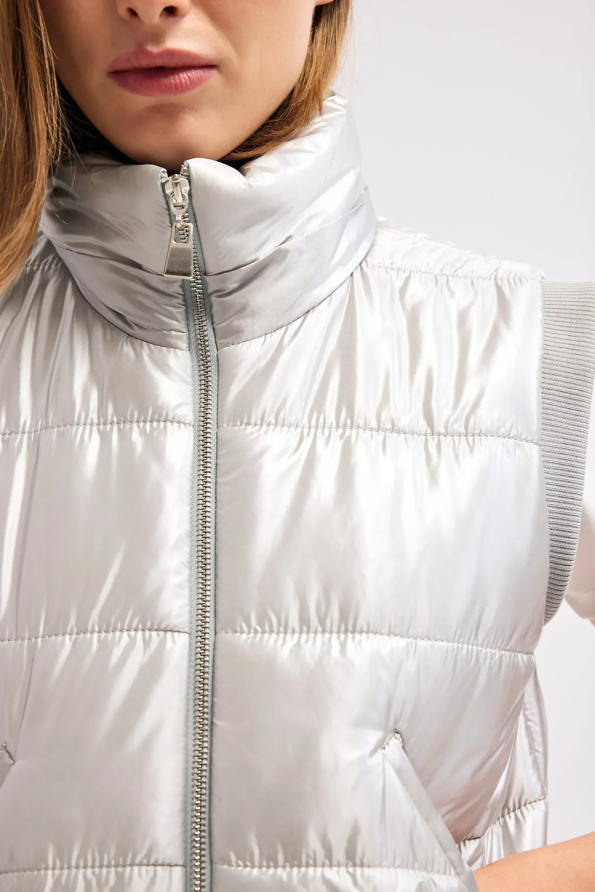 Diagonal-Gri Şişme Yelek-Yelek-2-Milagron.com