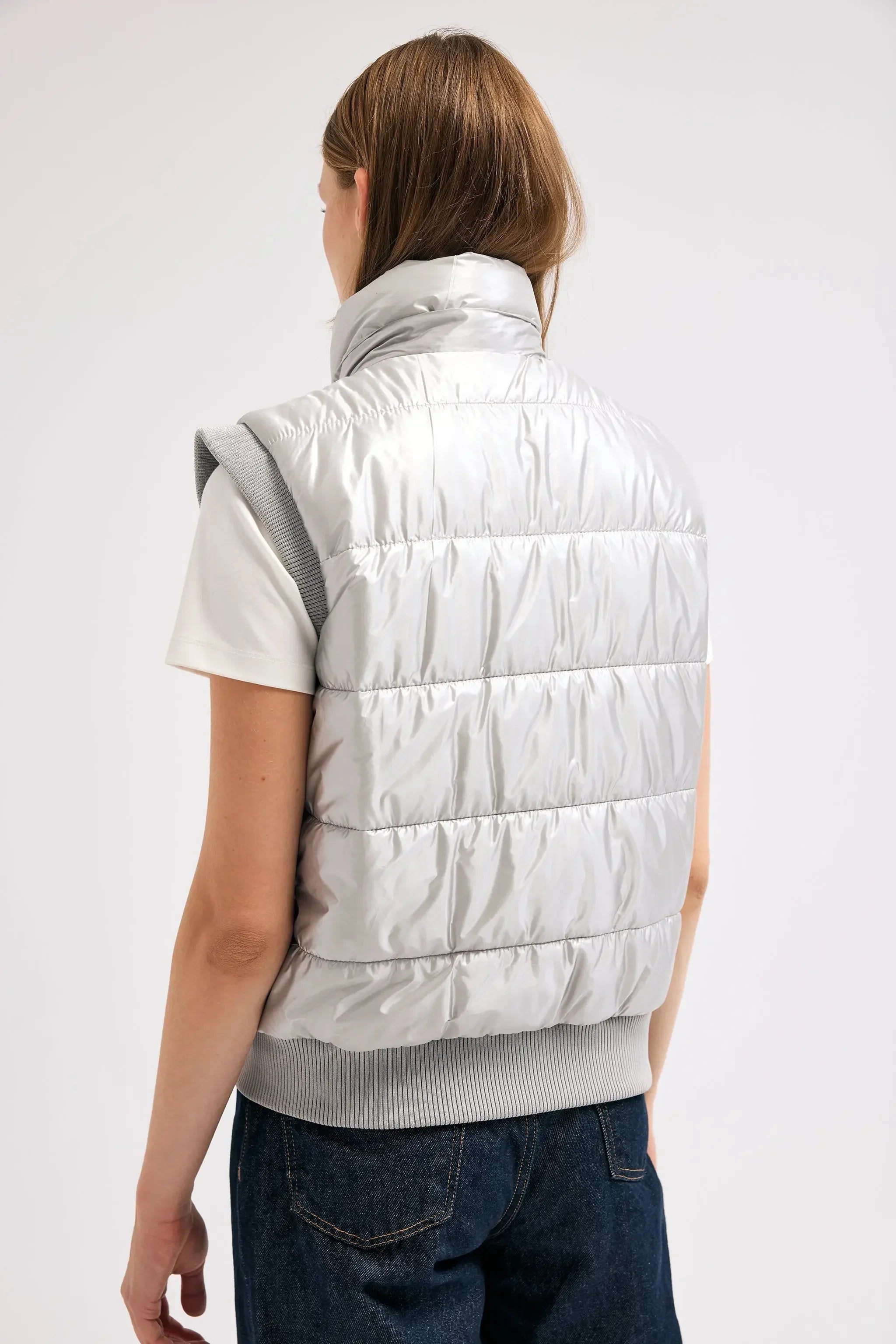 Diagonal-Gri Şişme Yelek-Yelek-5-Milagron.com