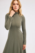 Diagonal-Haki Elbise-Elbise-1-Milagron.com