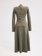 Diagonal-Haki Elbise-Elbise-7-Milagron.com