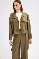 Diagonal-Yandan Cepli Kargo Pantolon (Haki)-PANTOLON-5-Milagron.com