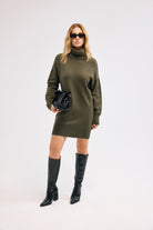 Diagonal-Triko Elbise-ELBİSE-4-Milagron.com