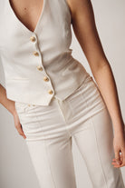 Diagonal-Halter Yaka Düğmeli Yelek-Yelek-2-Milagron.com