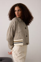 Diagonal-Herringbone Gri Ceket-Ceket-4-Milagron.com