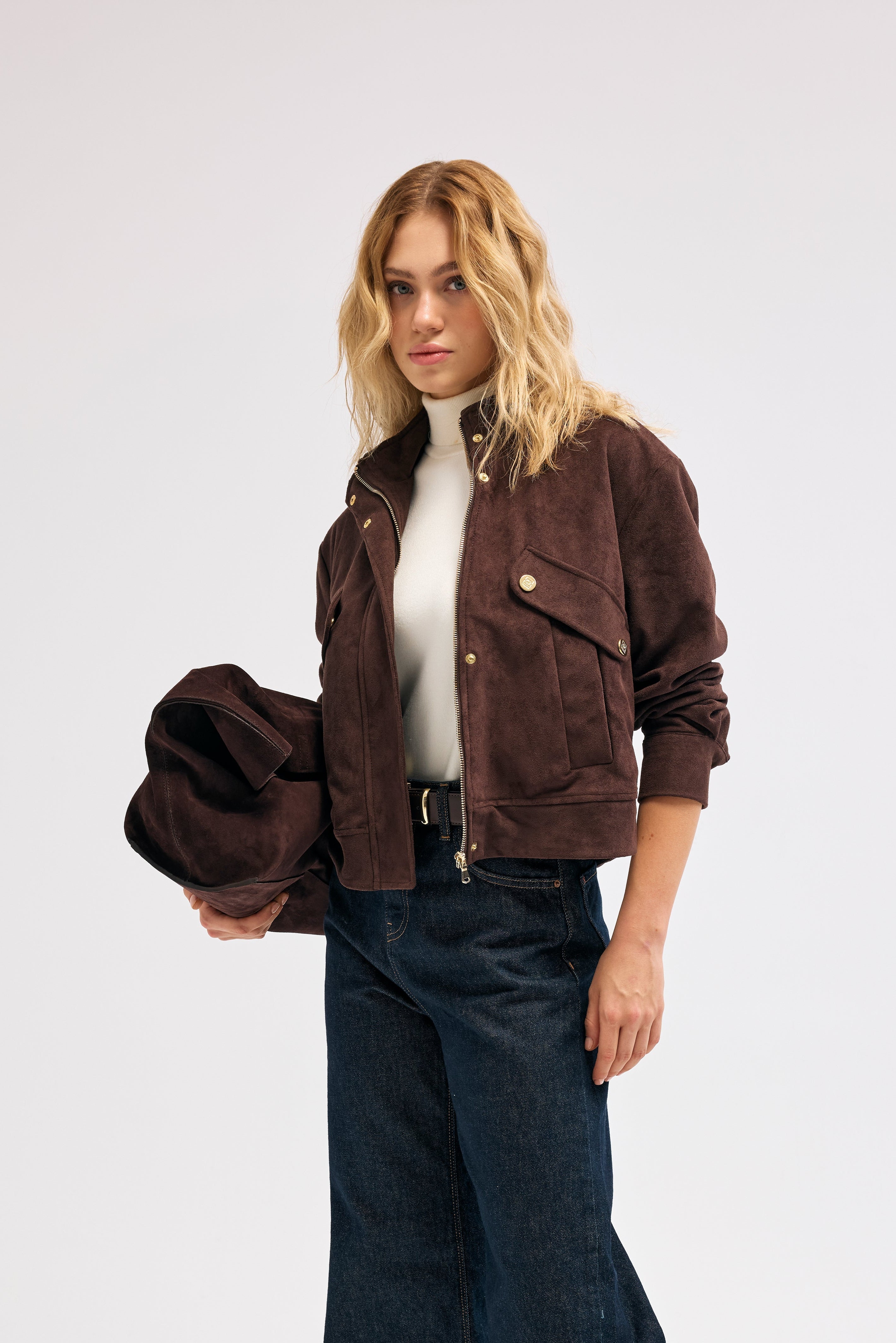 Diagonal-Süet Ceket-Ceket-1-Milagron.com