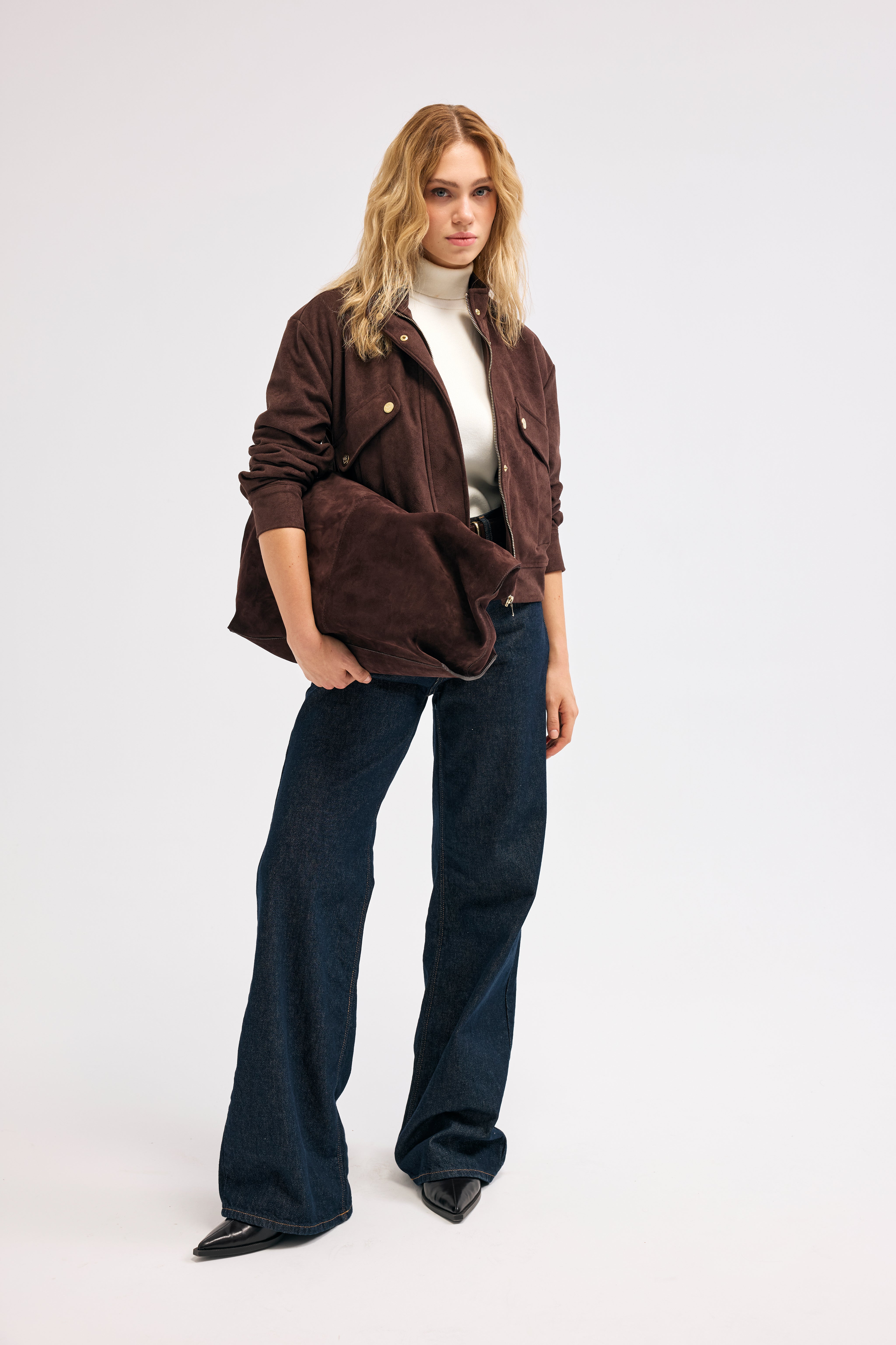 Diagonal-Süet Ceket-Ceket-8-Milagron.com