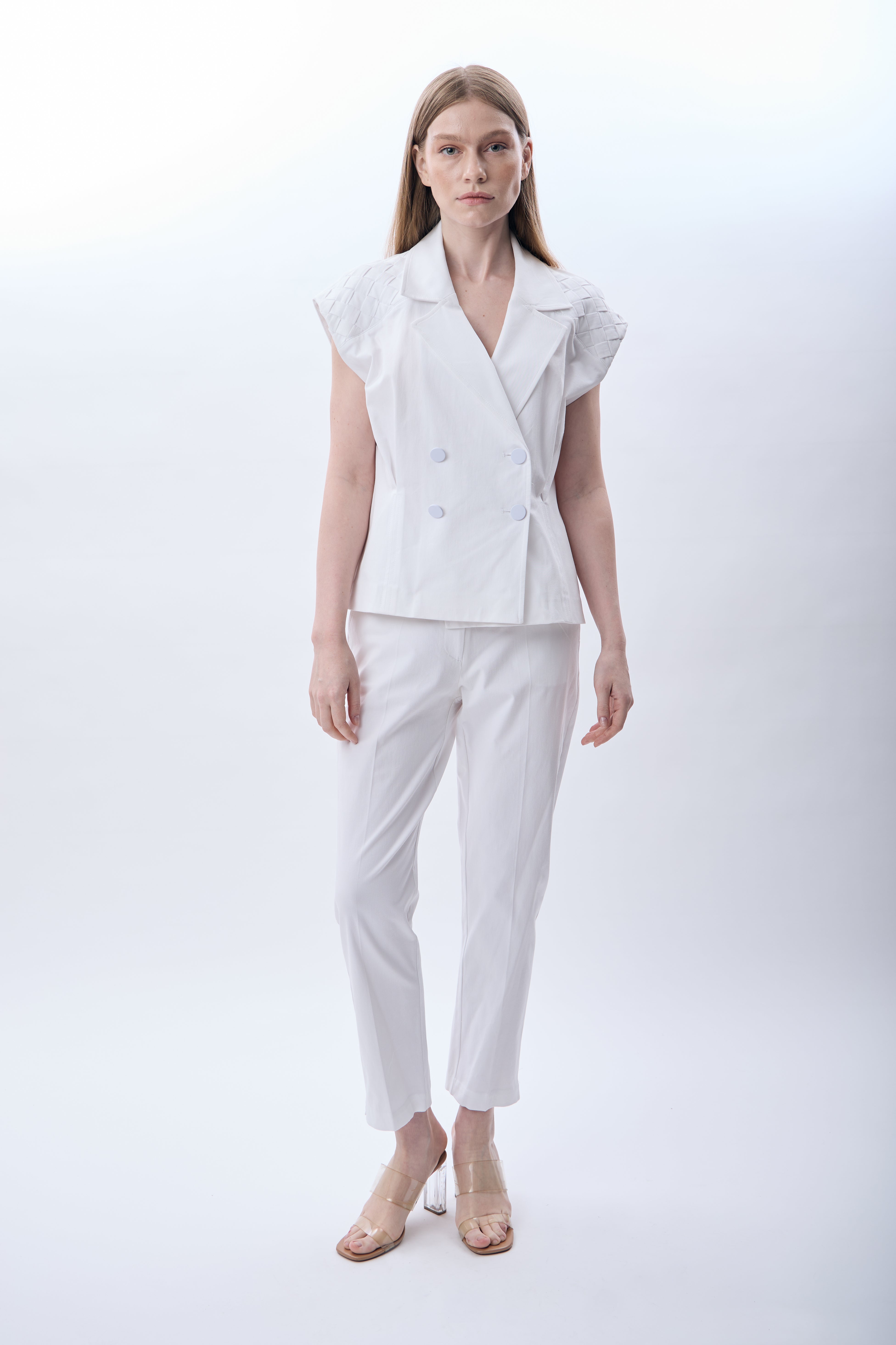 Diagonal-Kapitone Omuzlu Yelek-Yelek-6-Milagron.com