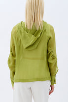 Diagonal-Kapüşonlu Bluz (Yeşil)-BLUZ-8-Milagron.com