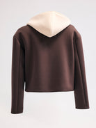 Diagonal-Kapüşonlu Ceket (Kahverengi)-CEKET-10-Milagron.com