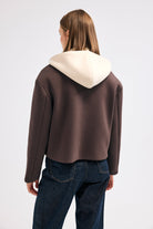 Diagonal-Kapüşonlu Ceket (Kahverengi)-CEKET-5-Milagron.com