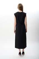 Diagonal-Kemer Detaylı Uzun Elbise-Elbise-9-Milagron.com