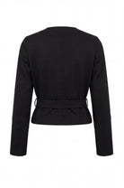 Kemerli Crop Ceket Siyah