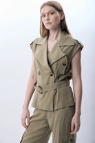 Diagonal-Kemerli Kruvaze Yelek-Yelek-1-Milagron.com