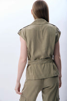 Diagonal-Kemerli Kruvaze Yelek-Yelek-3-Milagron.com