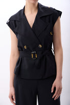 Diagonal-Kemerli Kruvaze Yelek-Yelek-5-Milagron.com