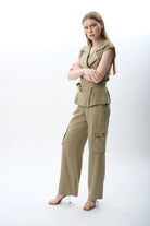 Diagonal-Kemerli Kruvaze Yelek-Yelek-6-Milagron.com