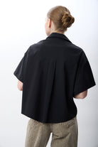 Diagonal-Kısa Kollu Crop Gömlek-Gömlek-4-Milagron.com