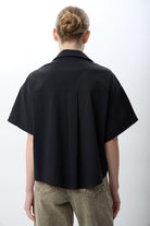 Diagonal-Kısa Kollu Crop Gömlek-Gömlek-5-Milagron.com