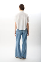 Diagonal-Kısa Kollu Crop Gömlek-Gömlek-8-Milagron.com