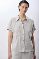 Diagonal-Kısa Kollu Kapak Cepli Gömlek-Gömlek-1-Milagron.com