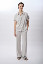 Diagonal-Kısa Kollu Kapak Cepli Gömlek-Gömlek-4-Milagron.com