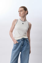 Diagonal-Kontrast Çizgili Ribanalı Atlet-T-Shirts-2-Milagron.com