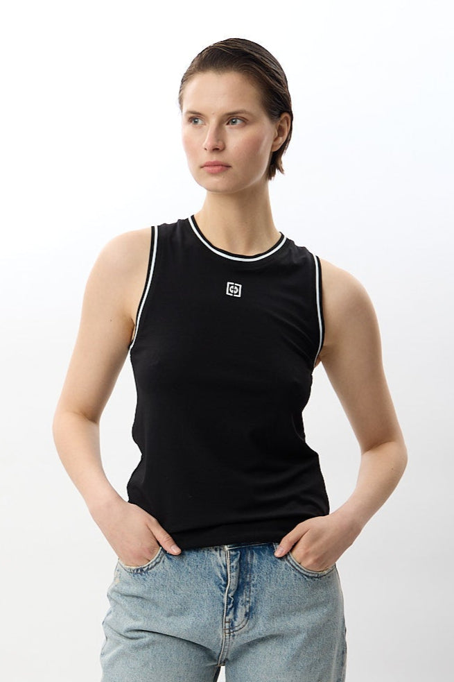 Diagonal-Kontrast Çizgili Ribanalı Atlet-T-Shirts-2-Milagron.com