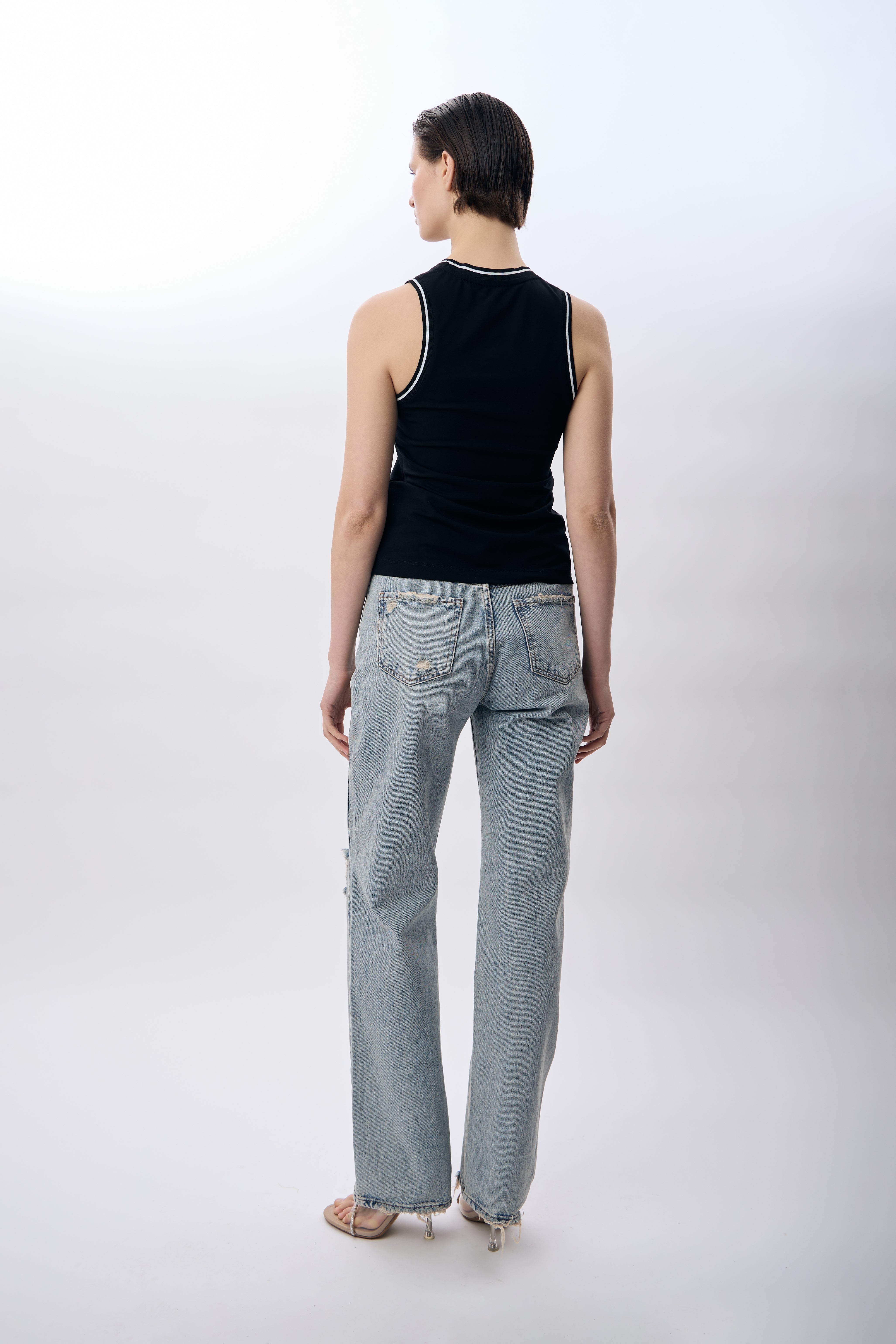 Diagonal-Kontrast Çizgili Ribanalı Atlet-T-Shirts-6-Milagron.com