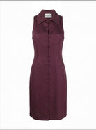 Kruvaze Mini Elbise Bordo
