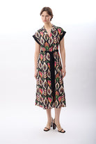 Diagonal-Kuşak Bağlamalı Gömlek Elbise-Elbise-10-Milagron.com