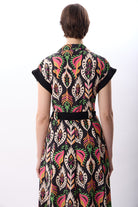 Diagonal-Kuşak Bağlamalı Gömlek Elbise-Elbise-11-Milagron.com