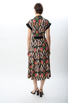 Diagonal-Kuşak Bağlamalı Gömlek Elbise-Elbise-8-Milagron.com