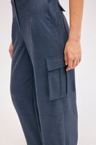 Diagonal-Yandan Cepli Kargo Pantolon (Lacivert)-PANTOLON-4-Milagron.com