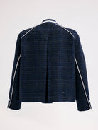 Diagonal-Metal Düğmeli Lacivert Ceket-Ceket-5-Milagron.com