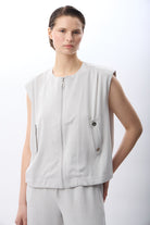 Diagonal-Metal çıtçıtlı Kısa Yelek-Yelek-5-Milagron.com