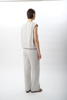 Diagonal-Metal çıtçıtlı Kısa Yelek-Yelek-6-Milagron.com