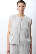 Diagonal-Metal çıtçıtlı Kısa Yelek-Yelek-7-Milagron.com