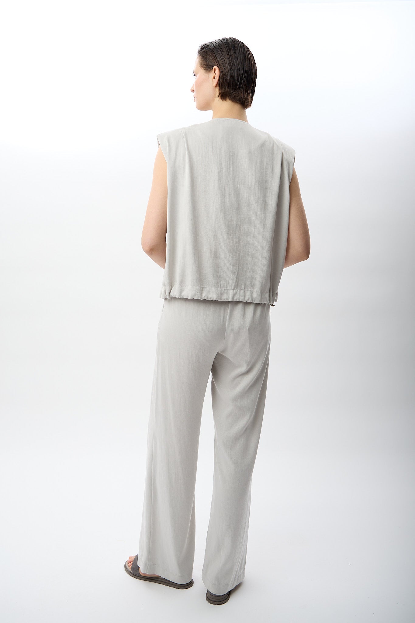 Diagonal-Metal çıtçıtlı Kısa Yelek-Yelek-8-Milagron.com